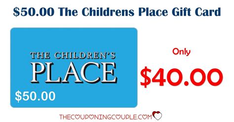 The children's place coupon parents loved. The Childrens Place Gift Card - Only $40 for $50 Card!
