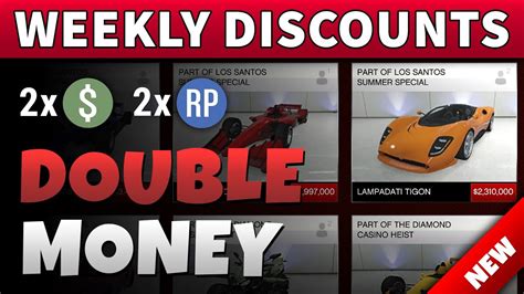 GTA Double Money This Week  GTA 5 ONLINE WEEKLY DOUBLE RP AND CASH