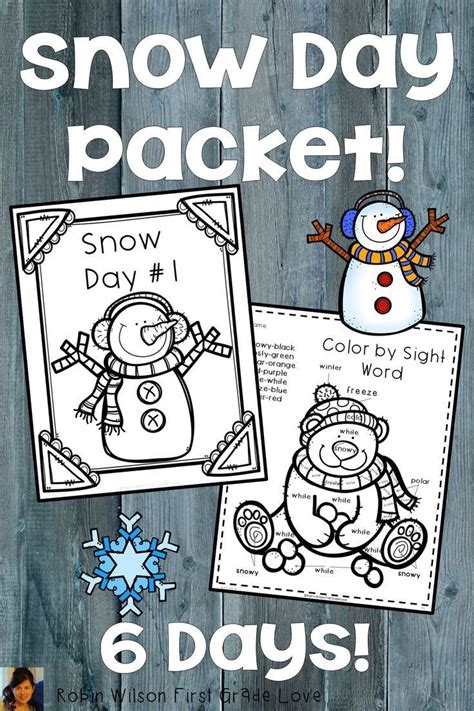 Snow Day Packet Activities Provides Fun And Engaging Pages For Your