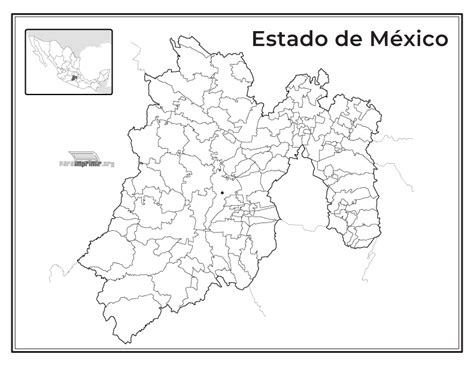 Mapa Del Estado De Mexico Sin Nombres Para Imprimir ParaImprimir Org