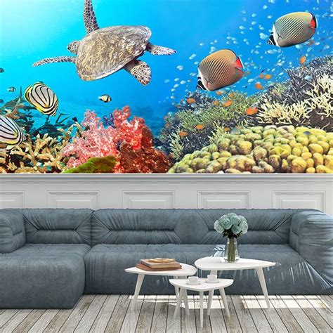 Download Under The Sea Wall Mural Background In Wallpaper