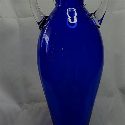 Blenko Cobalt Blue Vase Etsy