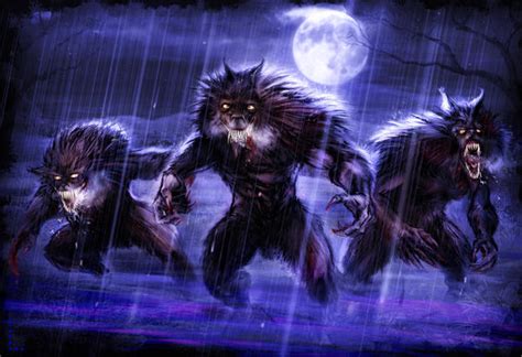Werewolves At Night By Jumpersart On Deviantart