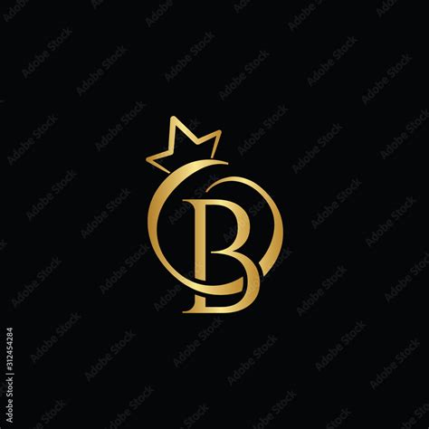 Gold Creative Letter B Logo Design Template Vector Eps Stock Vector
