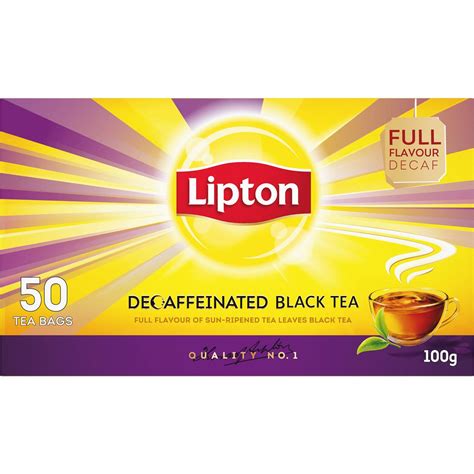 Lipton Tea Bags Decaffeinated 50pk 100g Woolworths