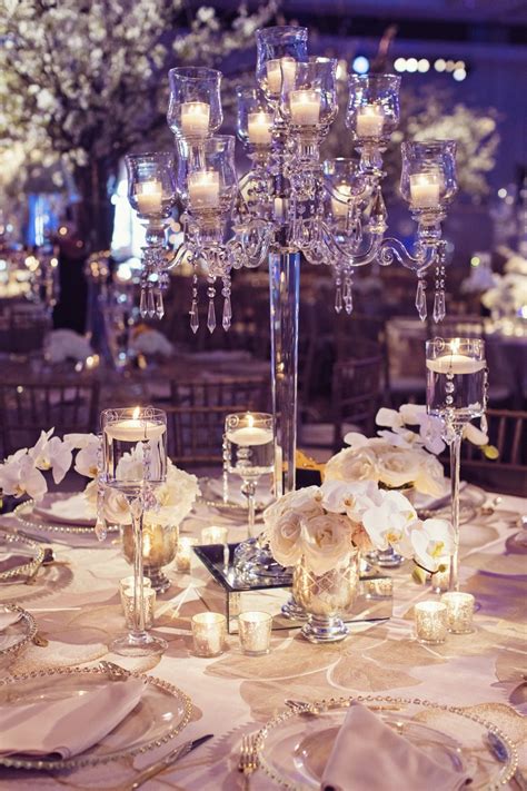 Reception Décor Photos - Crystal Candelabra - Inside Weddings