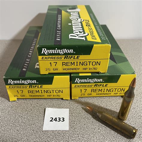 Ammo 60x Remington 17 Rem 25gr Hp