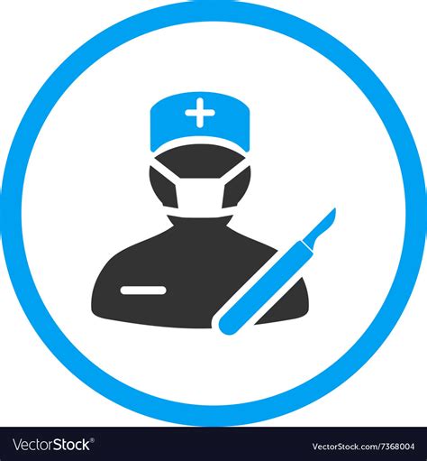 Surgeon Rounded Icon Royalty Free Vector Image