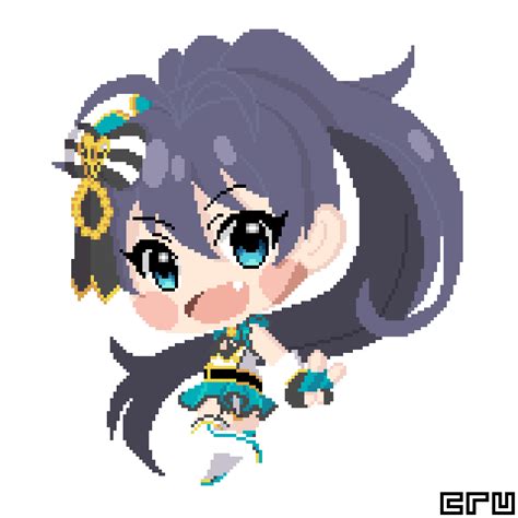 Chibi Ganaha Hibiki Stella Ver Pixel Animated By Crusader1291 On