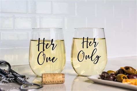 85th Adventure Designs Her One Her Only Lesbian Wine Glasses Gay
