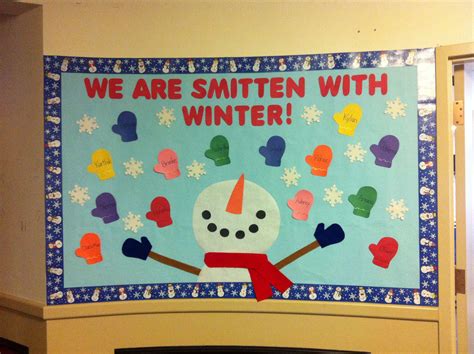 Winter Bulletin Board We Are Smitten With Winter And The Mittens