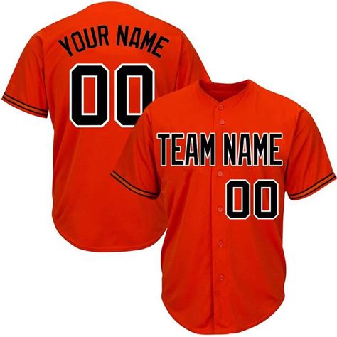 Custom Baseball Jersey Embroidered Your Names And Numbers Orange