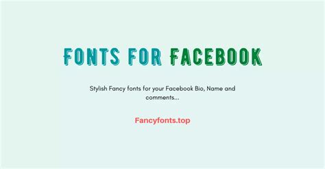 Facebook Fonts Changer 🤑 80 Stylish Facebook Font