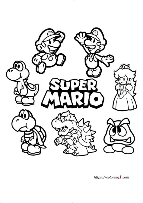 Mario Characters Drawings