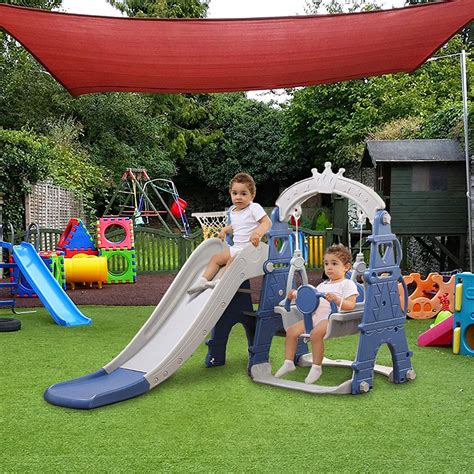Kids Swing Playground Slide Children Play House Outdoor Garden Toddler