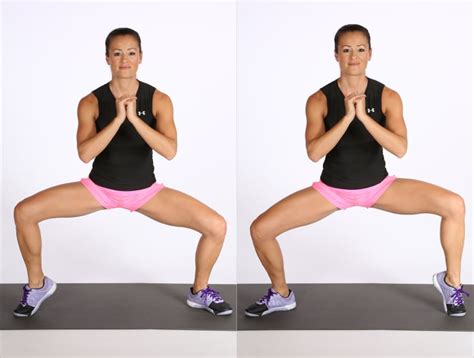 Wide Squat With Calf Raise Best Exercises For Leg Day Popsugar