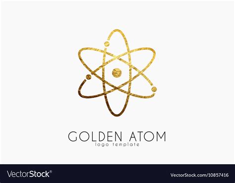 Atom Symbol Atom Logo Design Color Atom Science Vector Image