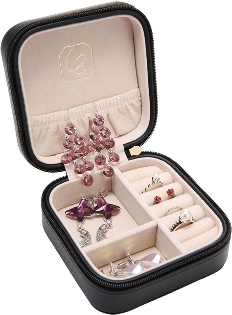 Lelady Jewelry Small Jewellery Box Mini Travel Jewellery Boxes Case