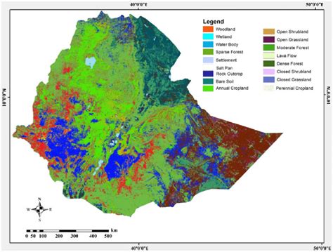 Map Of Land Useland Cover In Ethiopia Rcmrd Servir Africa 2015
