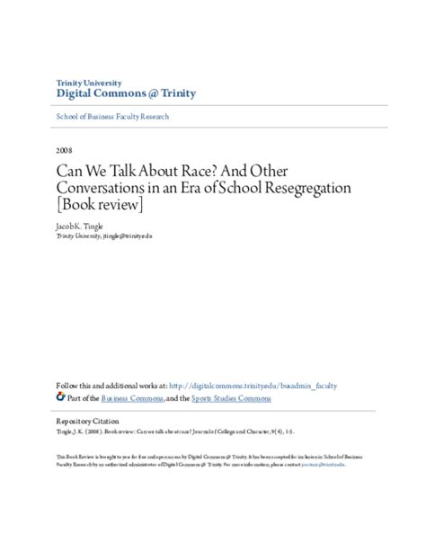 Pdf Can We Talk About Race And Other Conversations In An Era Of