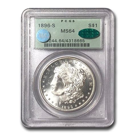 Buy 1896 S Morgan Dollar Ms 64 Pcgs Cac Apmex
