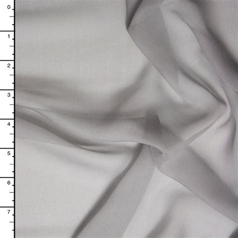 Cali Fabrics Light Grey Silk Chiffon