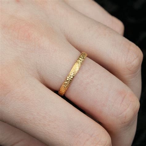 Hammered Gold Stacking Ring By Rochelle Shepherd Jewels Gold And