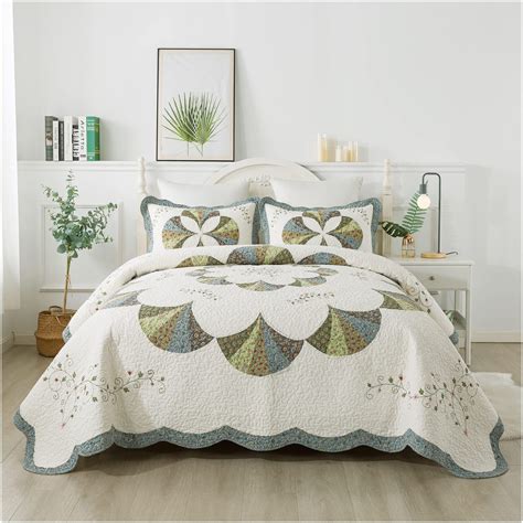 Kasentex 100 Cotton Luxury Decorative Bedspread With Multi Print