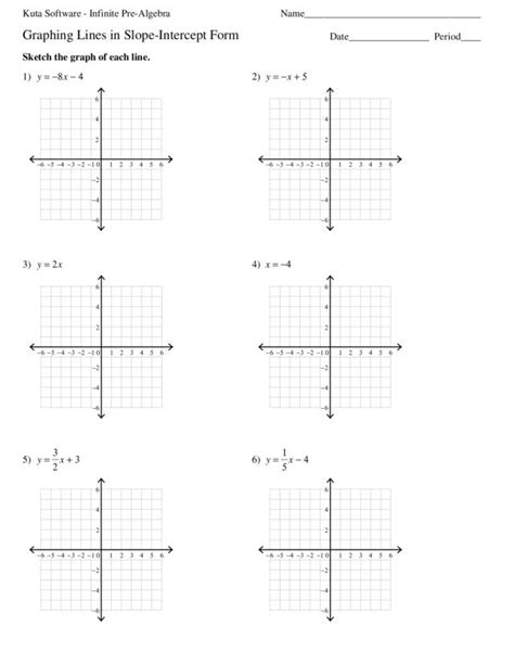 Graphing Using Intercepts Worksheet