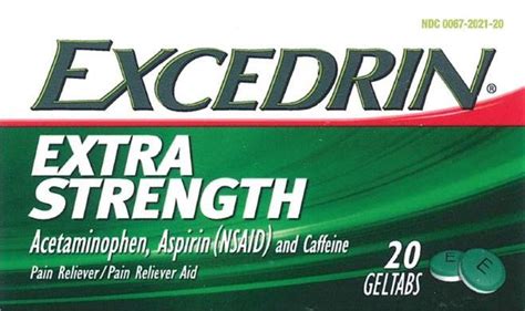 Dailymed Excedrin Extra Strength Geltabs Acetaminophen Asprin Caffeine Tablet Coated