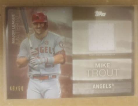 2020 Topps Series 1 Mike Trout Relic Card 50 Rare Pack Fresh