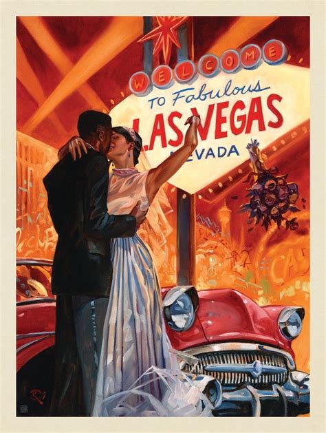 A Painting Of A Couple Kissing In Front Of A Neon Sign That Reads
