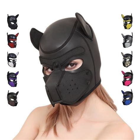 Erotic Sexy Puppy Play Hoods Bondage Slave Rubber Pup Hood Mask Fetish
