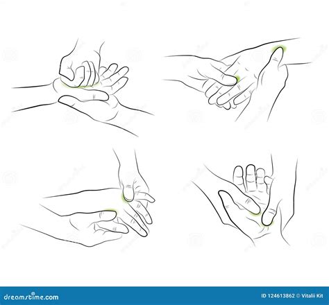 Hand Massage Medical Recommendations Vector Illustration Stock Vector Illustration Of Black