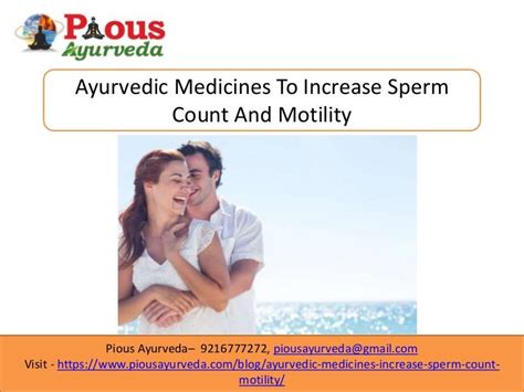 ayurvedic medicines to increase sperm count and motility