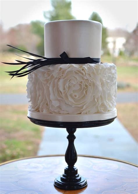 Mix the confectioners' sugar, cocoa, butter, and. 49 Amazing Black and White Wedding Cakes | Deer Pearl Flowers
