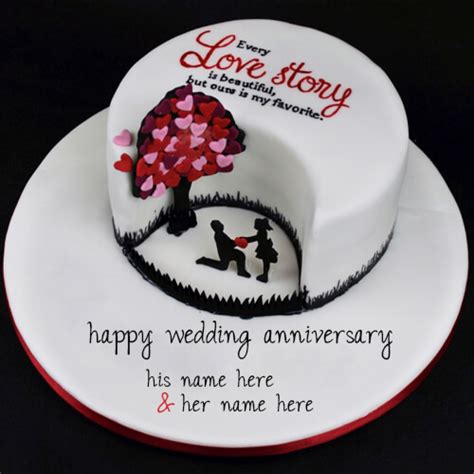 write  couple   happy wedding beautiful anniversary cake