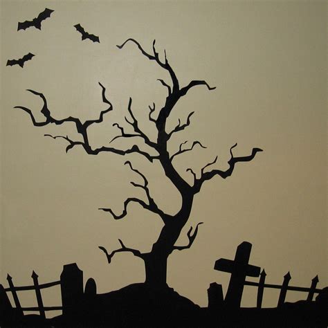 Creepy Halloween Tree Vinyl Wall Art By Vineyardvinyl On Etsy