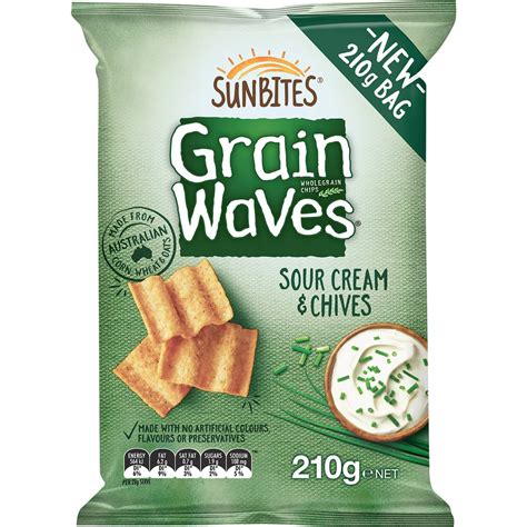 Sunbites Grain Waves Sour Cream Chives G Woolworths