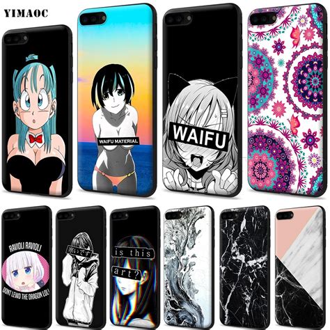 Yimaoc Lewd Sad Japanese Anime Aesthetic Silicone Soft Case For Iphone Xs Max Xr X 8 7 6 6s Plus