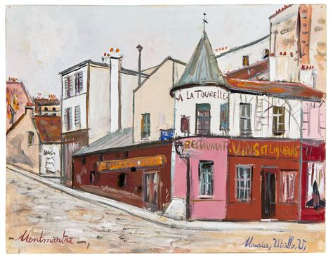 Lot Maurice Utrillo 1883 1955 A La Tourelle Rue Lamarck Circa