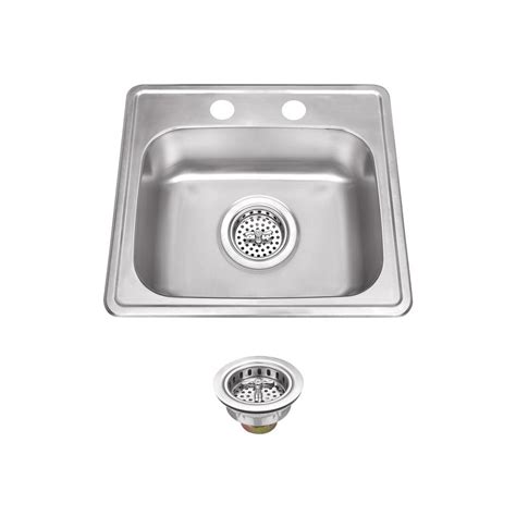 Faucet hole covers may seem trivial to some but can be absolutely essential for others. IPT Sink Company Drop-In Stainless Steel 15 in. 2-Hole ...