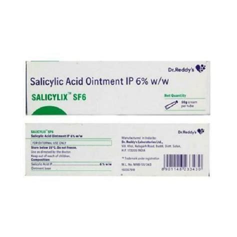 Salicylic Acid Sf 6 Ointment 50gm For Acne Pimples Warts And