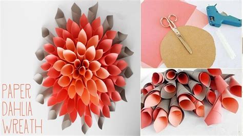 Ide Kreatif Membuat Hiasan Dinding Bunga Dari Kertas Karton Youtube