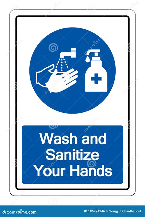 Wash And Sanitizer Your Hands Symbol Sign Vector Illustration Isolate