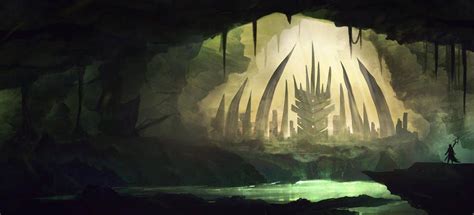 Underground Fantasy Cave Town By Daisanart
