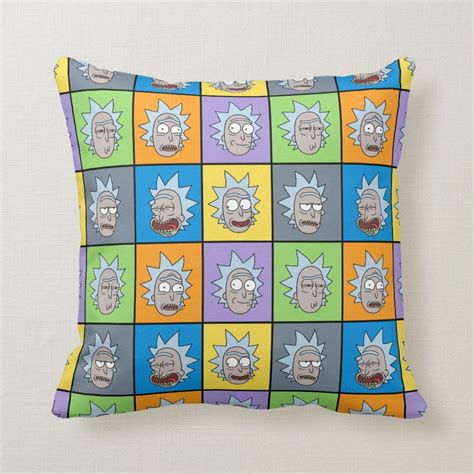 Rick And Morty Ricks Moods Throw Pillow Zazzle In 2022 Throw