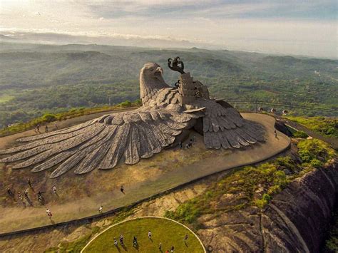 Worlds Largest Bird Sculpture Jatayu Nature Parkkerala Kevin