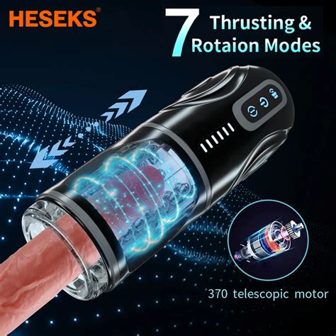 Heseks 7 Telescoping Modes Ergonomic Rotation Auto Masturbators For Men Pussy Vaginas For Men