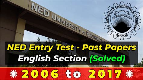 Ned Past Papers English Youtube
